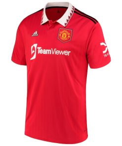 Alternative view of Victor Lindelof Manchester United adidas 2022/23 Home Replica Player Jersey - Red