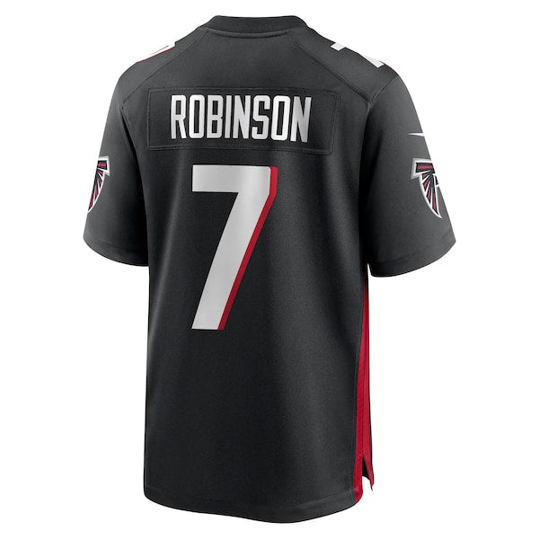 Bijan Robinson Atlanta Falcons Nike 2023 NFL Draft First Round Pick Game Jersey - Black/White - Image 4