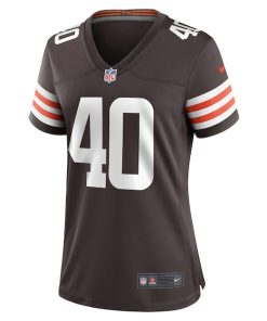 Alternative view of Matthew Adams Cleveland Browns Nike Women's Team Game Jersey -  Brown