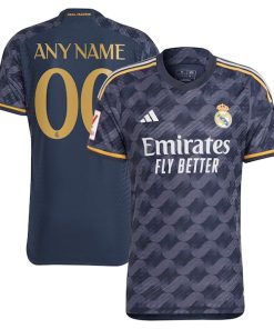 Los Merengues adidas 2023/24 Away Authentic Custom Jersey - Navy