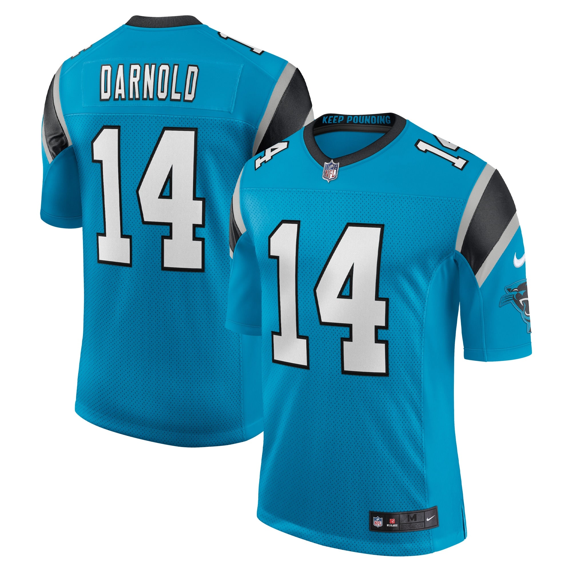 Sam Darnold Carolina Panthers Nike Vapor Limited Jersey - White/Black/Blue - Image 8