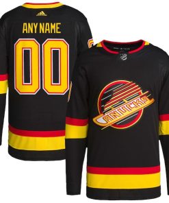 Vancouver Canucks adidas  Alternate Retro Primegreen Authentic Custom Jersey - Black