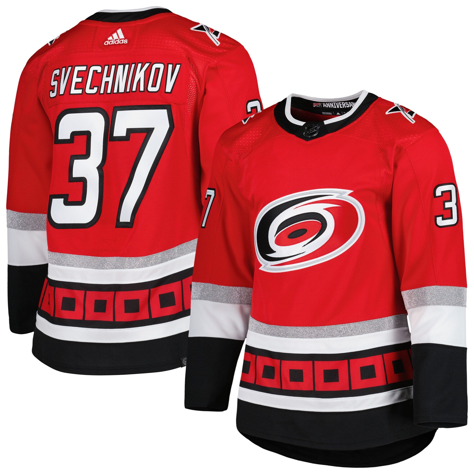 Andrei Svechnikov Carolina Hurricanes adidas Home Primegreen Authentic Player Jersey - Black/Red - Image 6