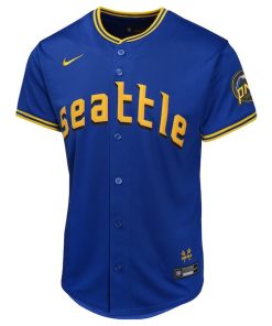 Alternative view of Julio Rodr¨ªguez Seattle Mariners Nike Youth City Connect Limited Player Jersey - Navy