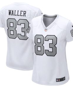 Alternative view of Darren Waller Las Vegas Raiders Nike Women's Player Jersey - White/Black