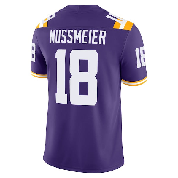 Garrett Nussmeier LSU Tigers Nike NIL Football Game Jersey - Purple/White - Image 4