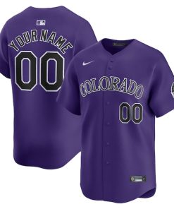 Colorado Rockies Nike  Alternate Limited Custom Jersey?¨C Purple