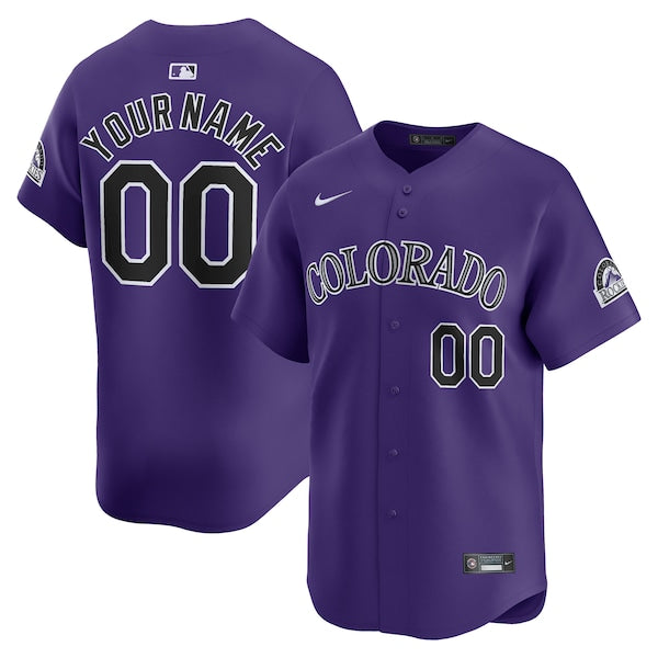 Colorado Rockies Nike Alternate Limited Custom Jersey?ยจC Purple