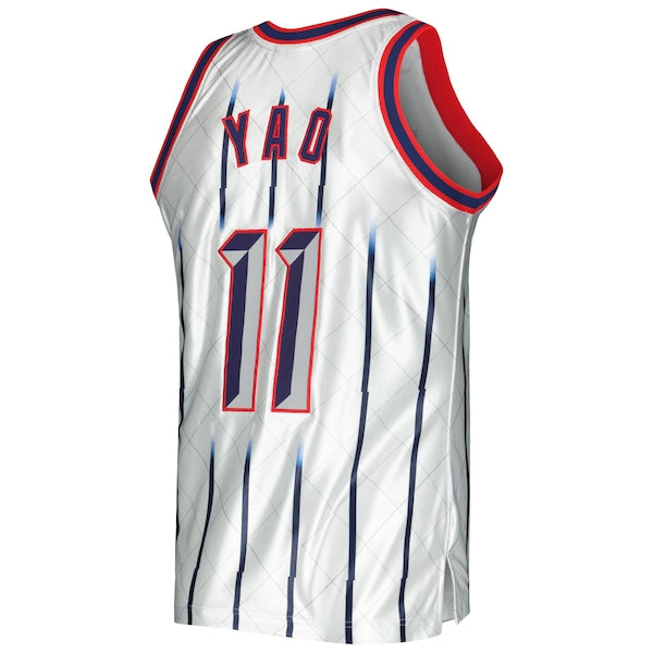Yao Ming Houston Rockets 2002/03 Hardwood Classics 75th Anniversary Swingman Jersey - Platinum - Image 3