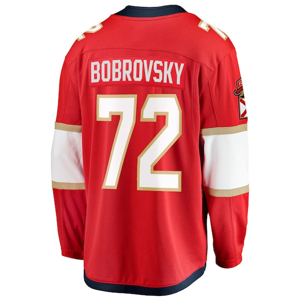 Sergei Bobrovsky Florida Panthers 2025 Stanley Cup Final Home Breakaway Player Jersey - Red - Image 3