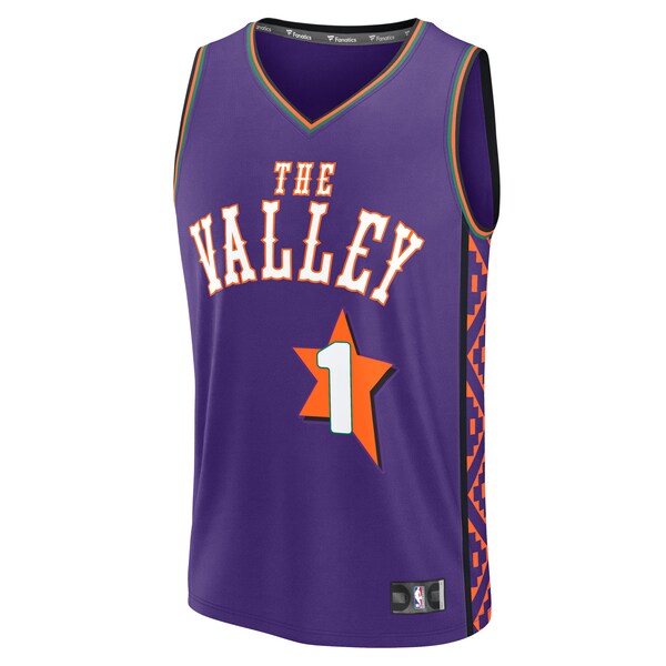 Devin Booker Phoenix Suns Youth 2024/25 Fast Break Player Jersey - City Edition - Purple - Image 2