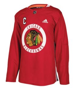 Alternative view of Jonathan Toews Chicago Blackhawks adidas Practice Player Jersey - Red