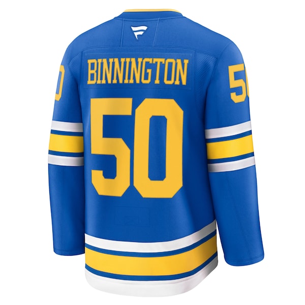 Jordan Binnington St. Louis Blues Home Premium Player Jersey - Blue/White - Image 4