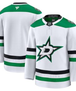 Alternative view of Dallas Stars  Away Premium Jersey - White/Black/Kelly Green