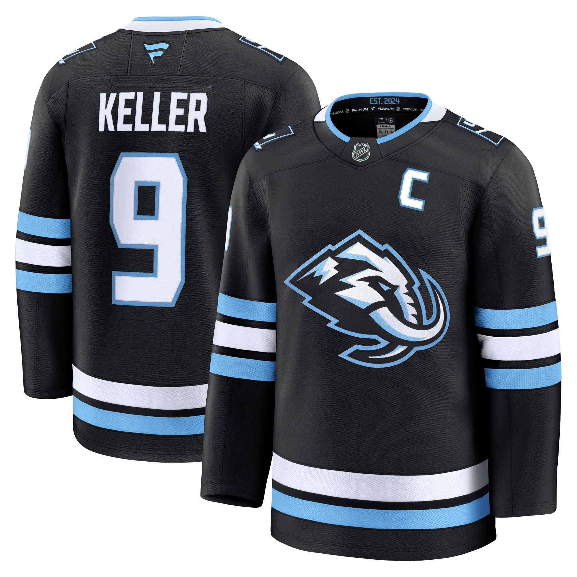 Clayton Keller Utah Mammoth Away Premium Player Jersey - White/Black - Image 6
