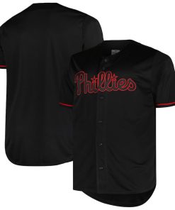 Philadelphia Phillies Profile Big & Tall Blackout Replica Jersey
