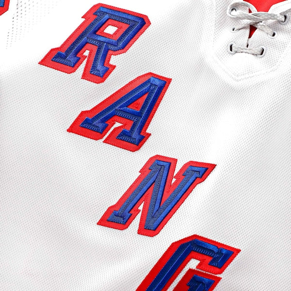 New York Rangers Away Premium Jersey - White/Navy/Blue - Image 5