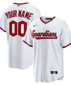 Cleveland Guardians Nike Home Custom Replica Jersey - White/Red