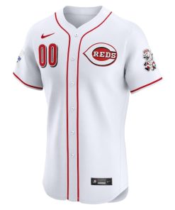 Alternative view of Cincinnati Reds Nike Home Elite Pick-A-Player Retired Roster Patch Jersey - White