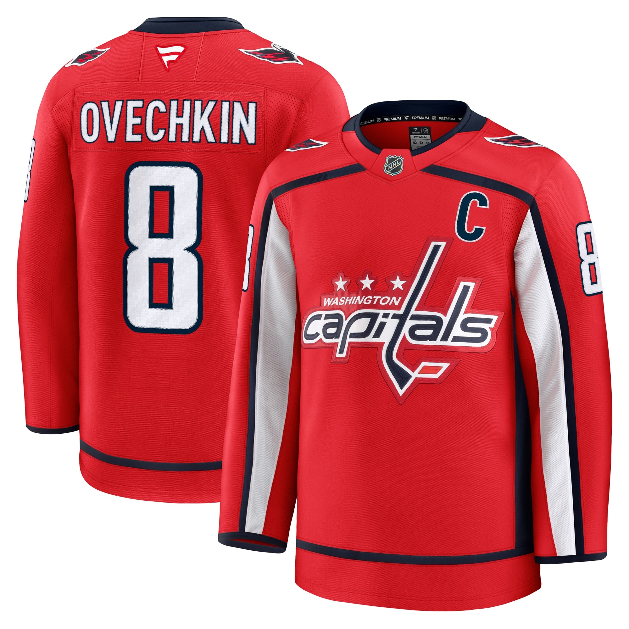 Alexander Ovechkin Washington Capitals Alternate 50th Anniversary Premium Jersey - Black/White/Red - Image 8