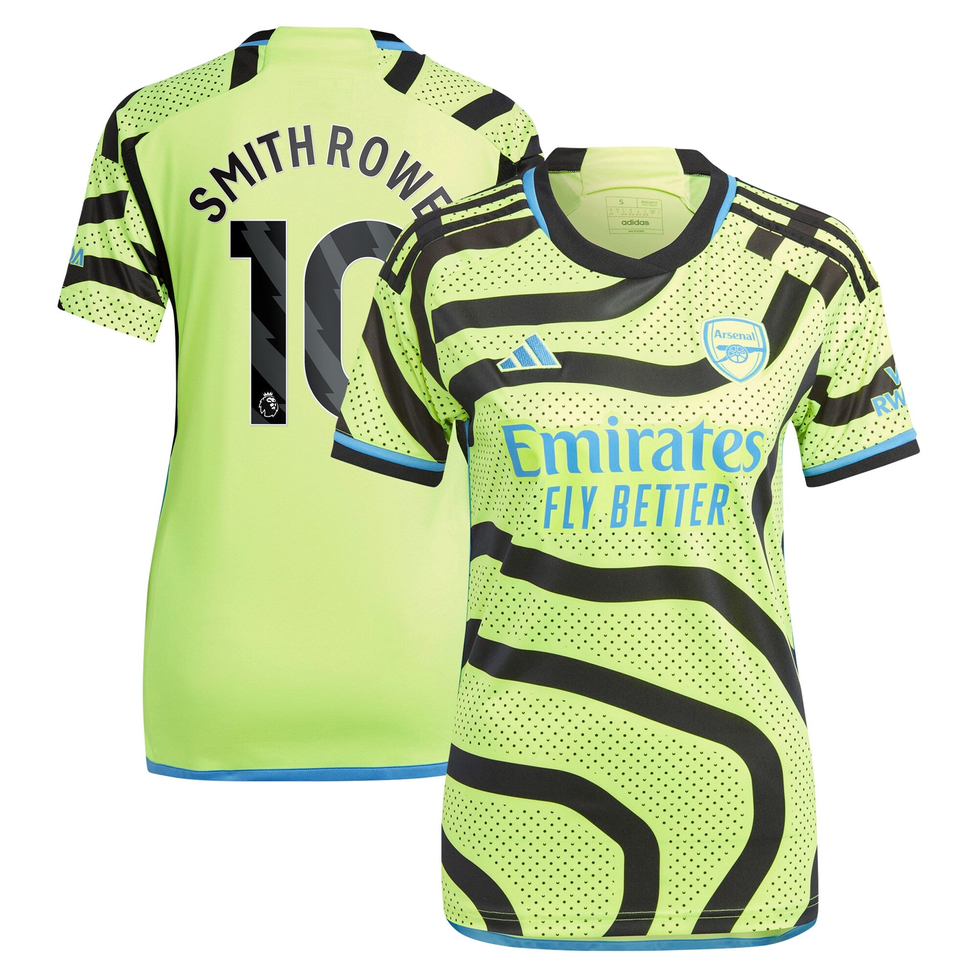 Emile Smith Rowe Arsenal adidas Women's 2023/24 Home Replica Player Jersey - Red/Green/Yellow - Image 6