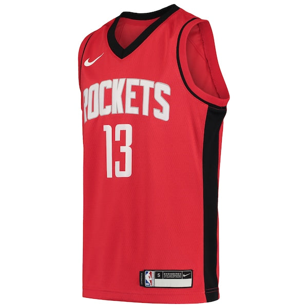 James Harden Houston Rockets Nike Youth Team Swingman Jersey - Icon Edition - Red - Image 2
