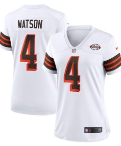 Deshaun Watson Cleveland Browns Nike Women's Player Jersey - White/Brown