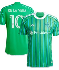 Pedro de la Vega Seattle Sounders FC adidas 2024 The Anniversary Kit Replica Player Jersey?¨C Green