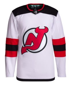 Alternative view of New Jersey Devils adidas Away Primegreen Authentic Jersey?¨C White