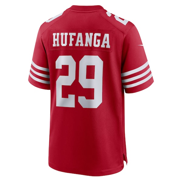 Talanoa Hufanga San Francisco 49ers Nike Game Player Jersey - Scarlet - Image 3