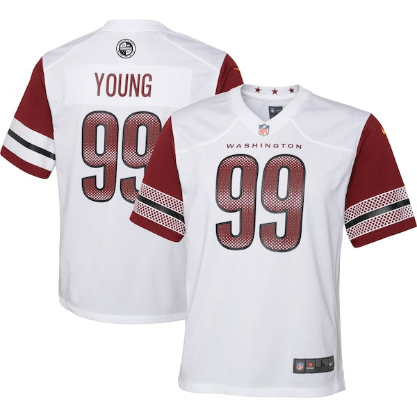 Chase Young Washington Commanders Nike Youth Game Jersey - White/Black/Burgundy - Image 2