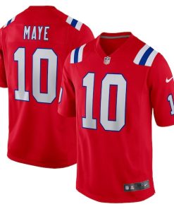 Drake Maye New England Patriots Nike 2024 NFL Draft First Round Pick Player Game Jersey - Red