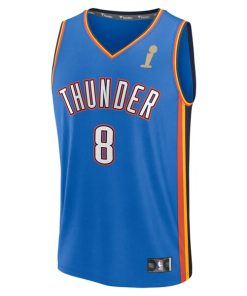 Alternative view of Jalen Williams Oklahoma City Thunder  2025 NBA Finals Champions Fast Break Replica Player Jersey - Blue - Icon Edition