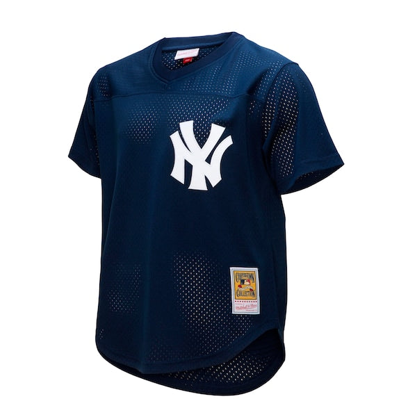 Rickey Henderson New York Yankees Cooperstown Collection Mesh Batting Practice Button-Up Jersey - Navy - Image 2