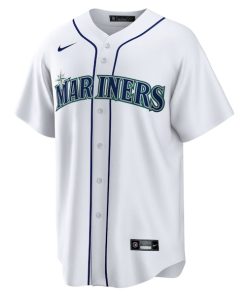Alternative view of Logan Gilbert Seattle Mariners Nike Home Replica Jersey - White