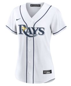 Alternative view of Junior Caminero Tampa Bay Rays Nike Women's Home Replica Jersey - White