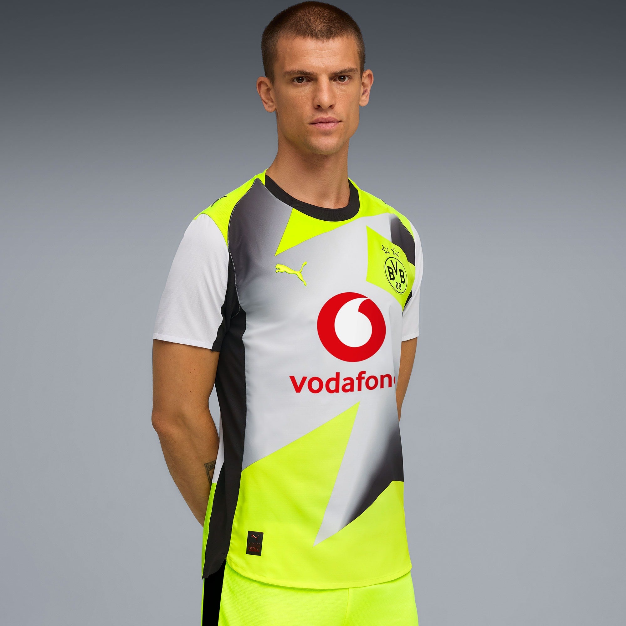 Borussia Dortmund Puma 2025/26 Cup Authentic Jersey - Yellow/Gray - Image 6