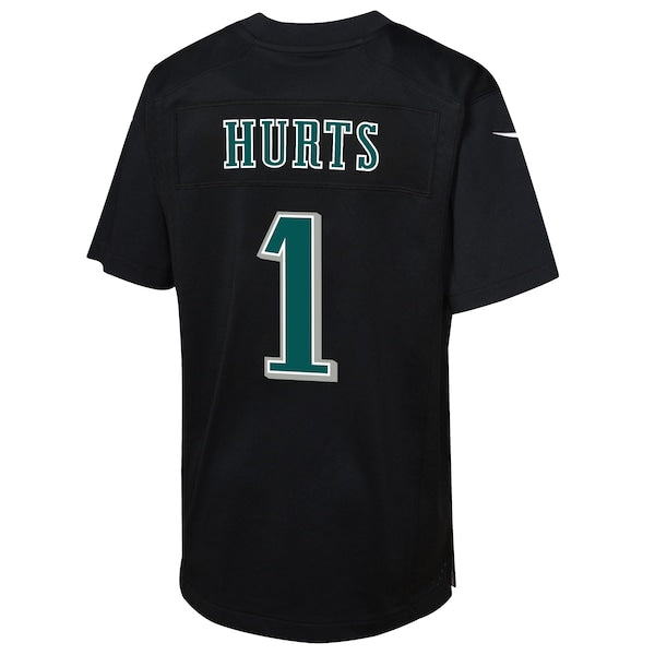 Jalen Hurts Philadelphia Eagles Nike Youth Super Bowl LIX Patch Fashion Game Player Jersey - Carbon Black - Image 3