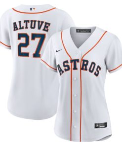 Jose Altuve Houston Astros Nike Women's Home Replica Player Jersey - White/Navy