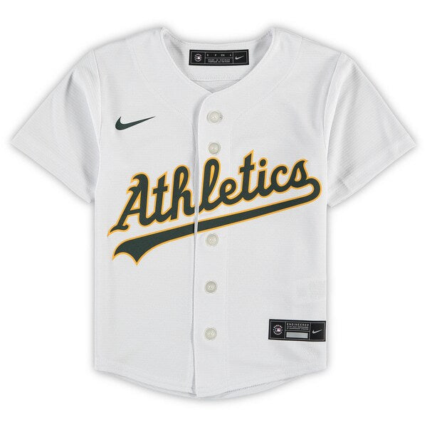 Oakland Athletics Nike Preschool Home Replica Team Jersey - White - Image 2