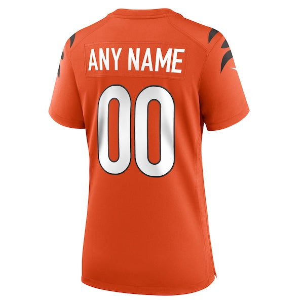 Cincinnati Bengals Nike Women's Alternate Game Custom Jersey - Orange - Image 3