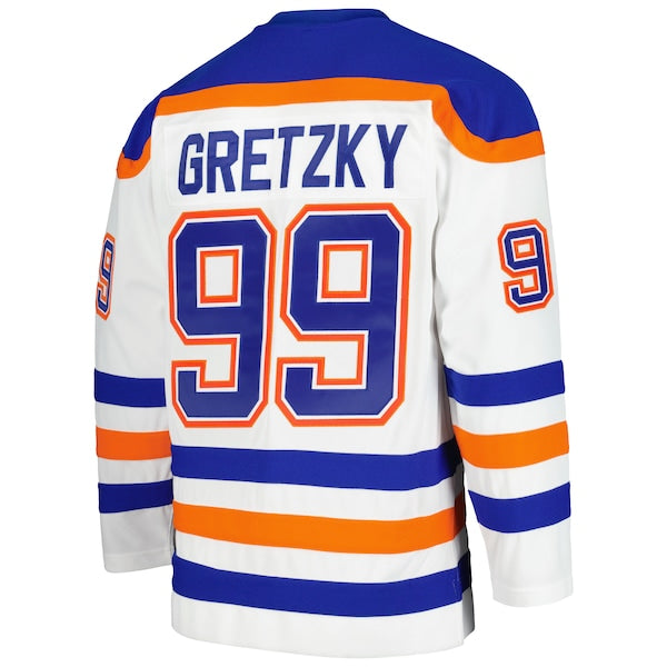 Wayne Gretzky Edmonton Oilers 1986/87 Blue Line Player Jersey - White - Image 7