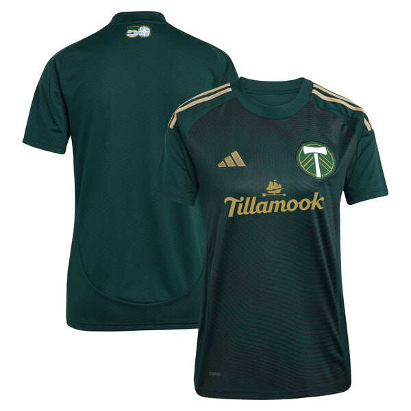 Portland Timbers adidas Women's 2025 Forever Green & Gold Replica Jersey - Green - Image 3