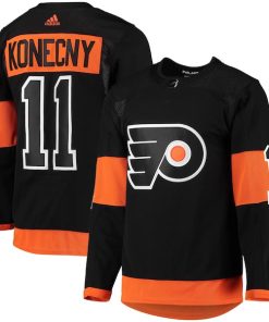 Travis Konecny Philadelphia Flyers adidas Alternate Primegreen Authentic Player Jersey - Black