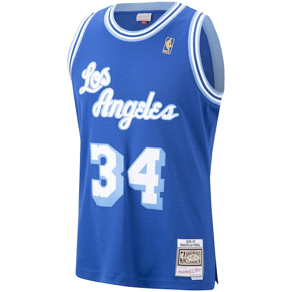 Shaquille O'Neal Los Angeles Lakers Hardwood Classics Swingman Jersey - Royal/Purple/Gold - Image 3