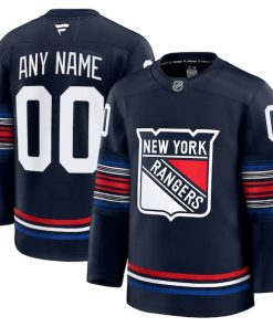Alternative view of New York Rangers  Alternate Premium Custom Jersey - Navy/Royal/White