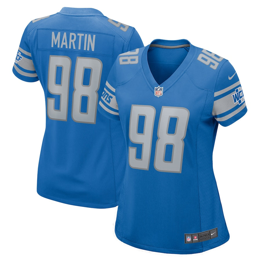 Brodric Martin Detroit Lions Nike Women's Team Game Jersey - Blue