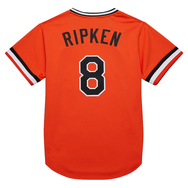 Cal Ripken Jr. Baltimore Orioles 2001 Cooperstown Collection Authentic Throwback Jersey - Orange - Image 3