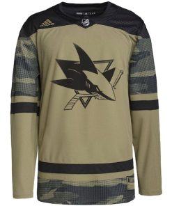 Alternative view of San Jose Sharks adidas Military Appreciation Team Authentic Practice Jersey - Camo