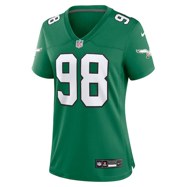 Jalen Carter Philadelphia Eagles Nike Women's Alternate Game Jersey - Kelly Green - Image 2